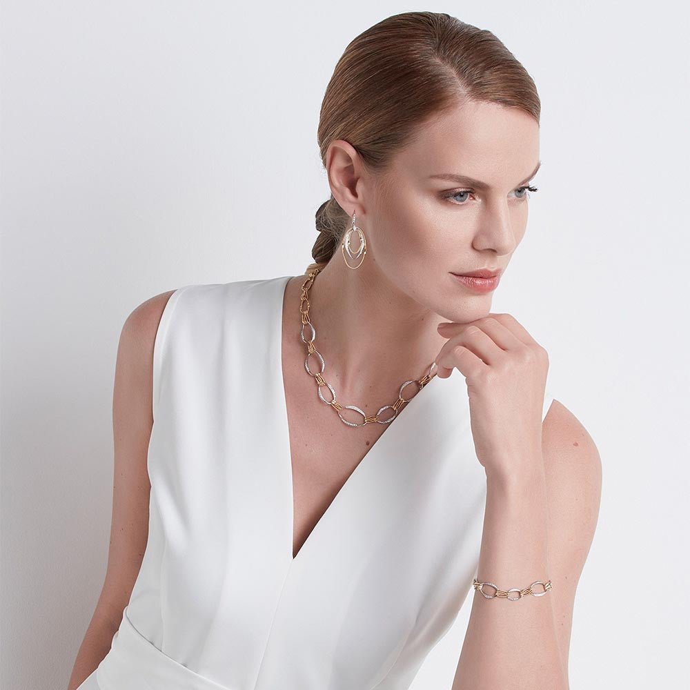 Marco Bicego - 18k Gold Diamond Marrakech Onde Drop Earrings