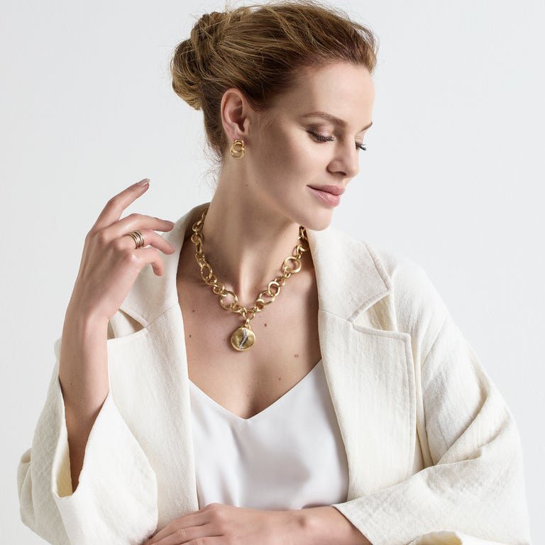 Marco Bicego - 18k Yellow Gold Diamond Large Jaipur Pendant