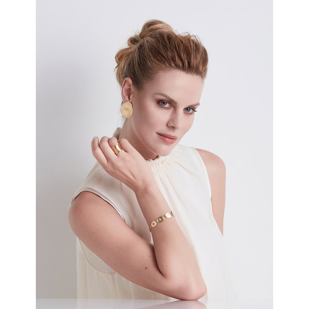 Marco Bicego - 18k Yellow Gold Large Lunaria Stud Earrings