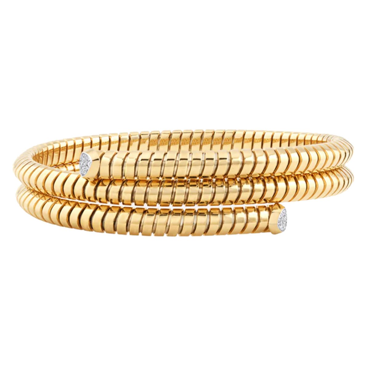Marina B - 18k Yellow Gold Diamond Trisolina Cuff