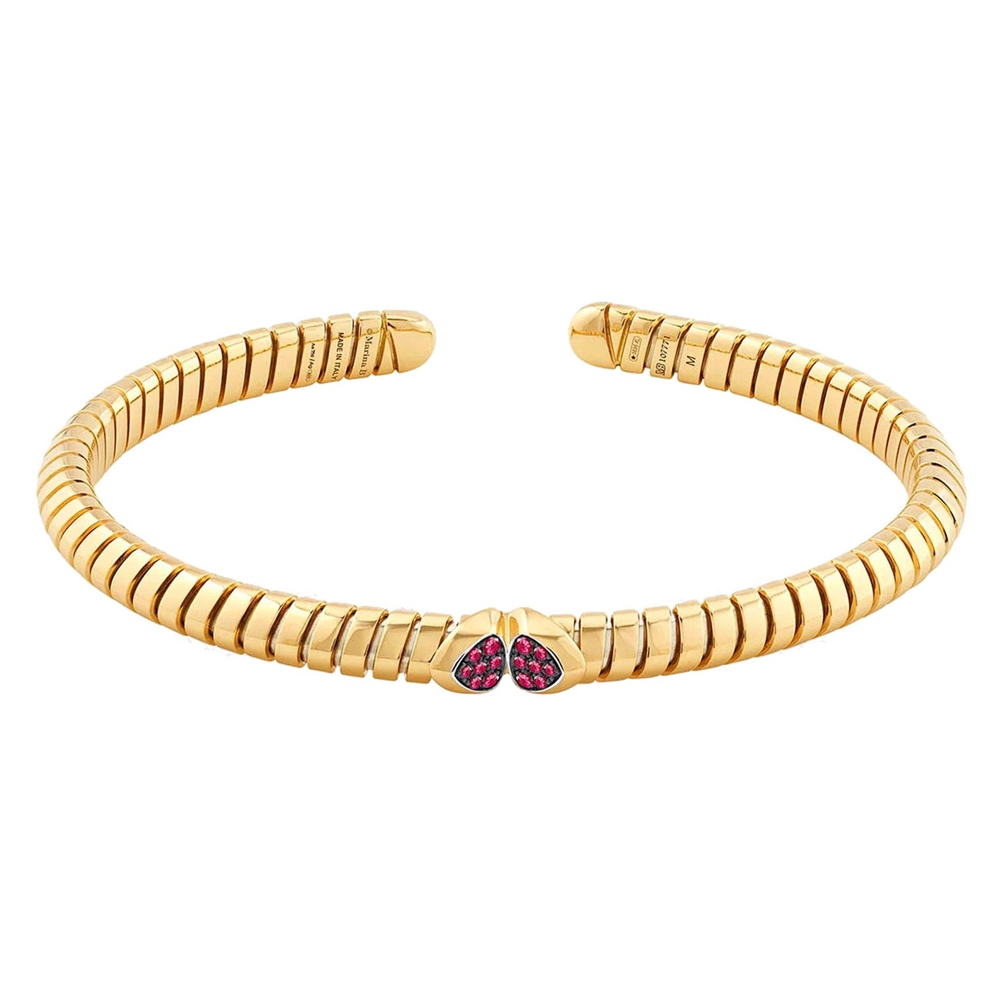 Marina B - 18k Yellow Gold Ruby Trisolina Bangle