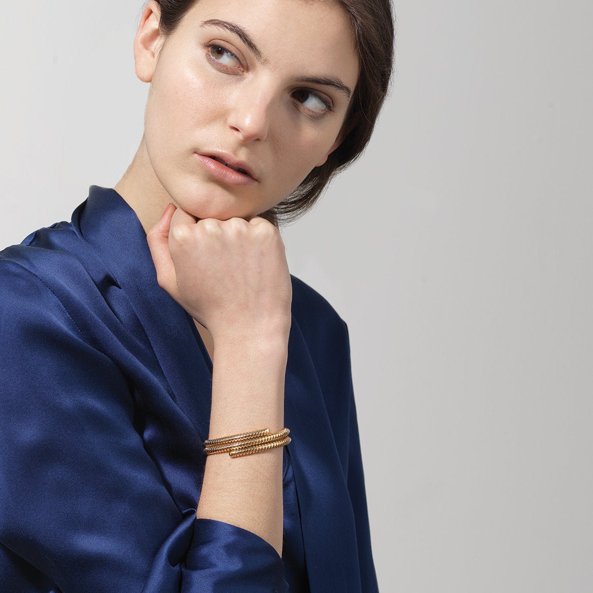 Marina B - 18k Yellow Gold Trisolina Triple Bangle