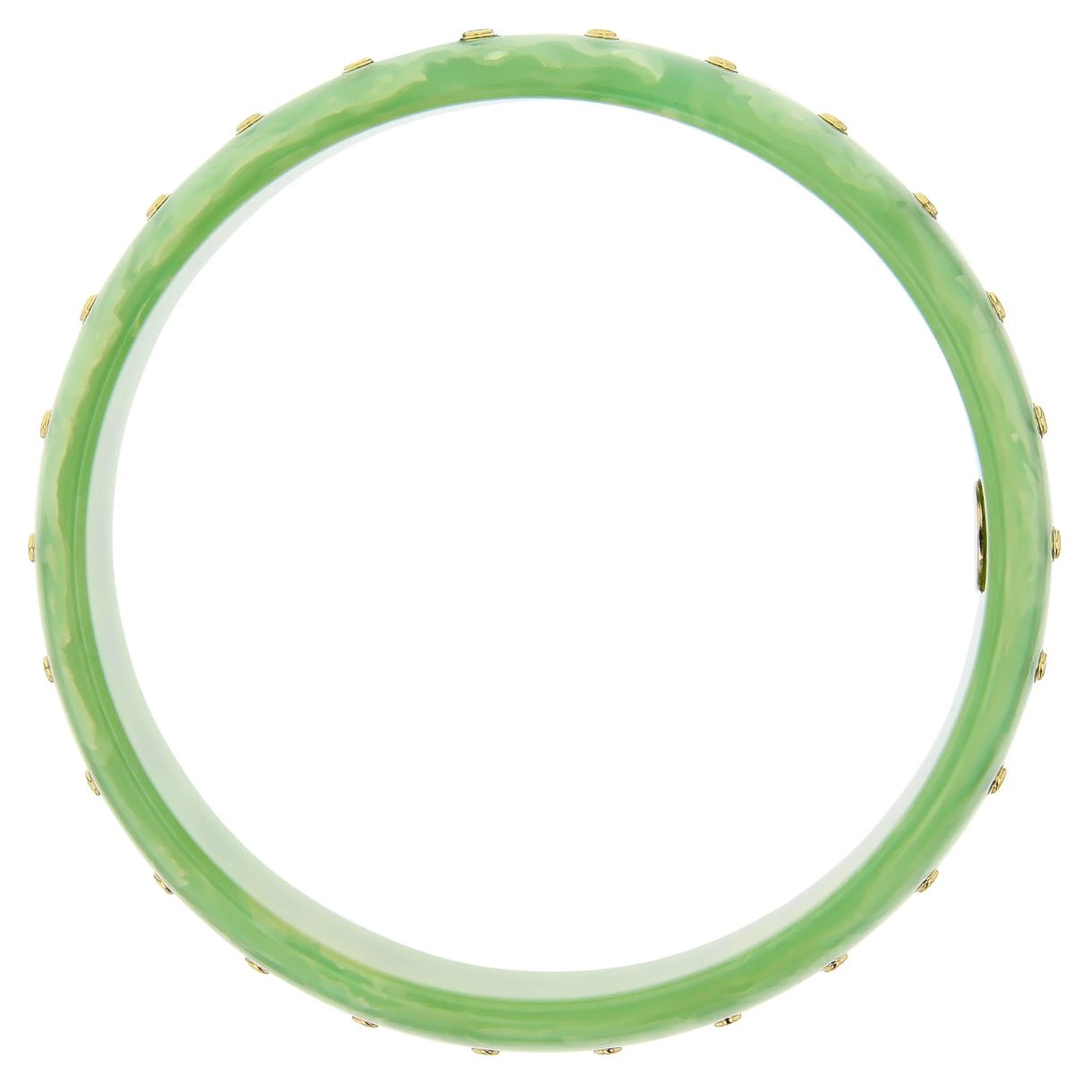 Mark Davis - Green Bakelite Yellow Sapphire "Penelope" Bangle