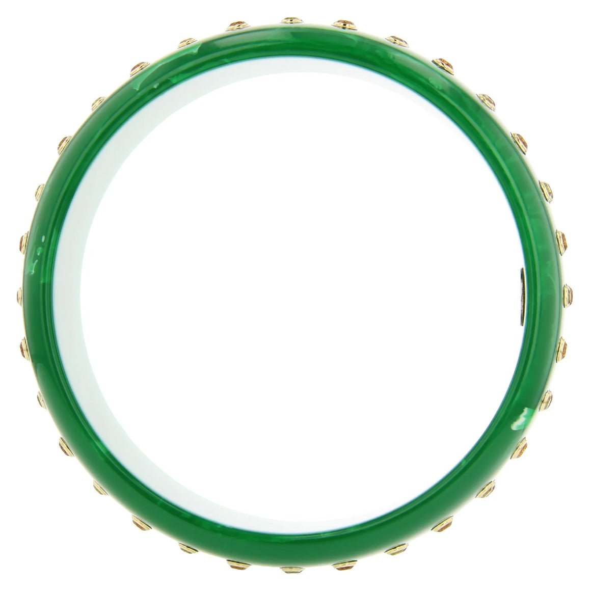 Mark Davis - Marbled Green Bakelite Gemstone "Iris III" Bangle