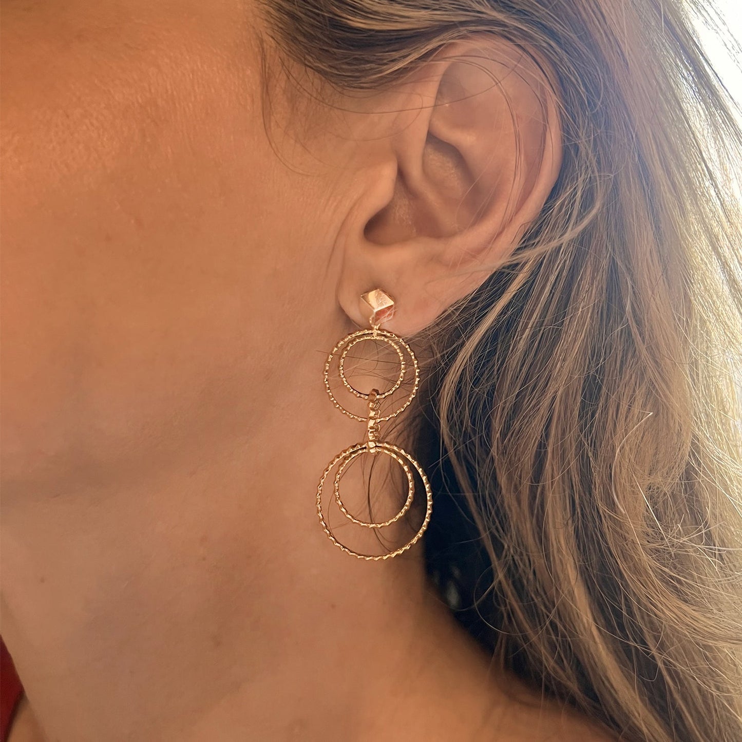 Paolo Costagli - 18k Yellow Gold Brillante Circoli Drop Earrings