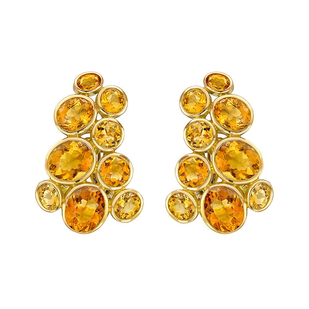 Peggy Guinness - 18k Yellow Gold Citrine Windsor Earrings