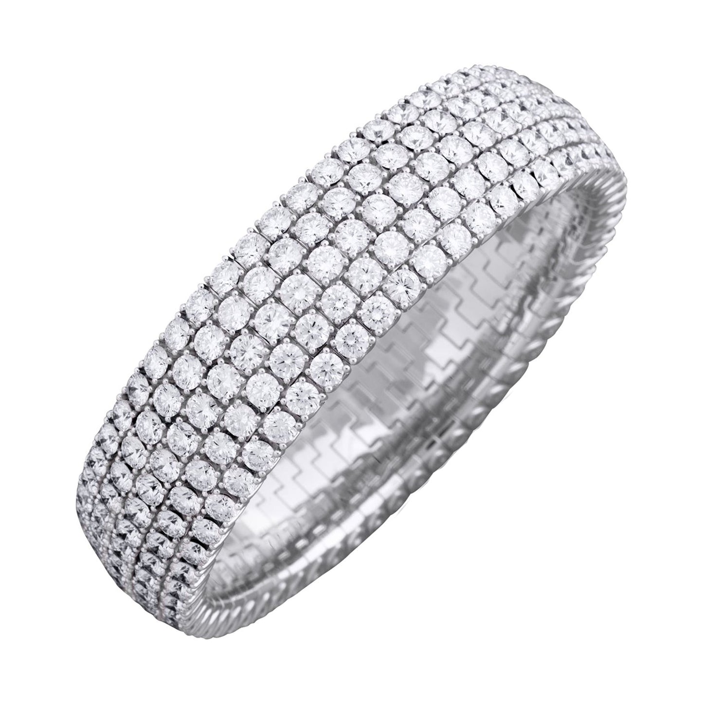 Picchiotti - 5-Row Round Brilliant Diamond Expandable Bracelet