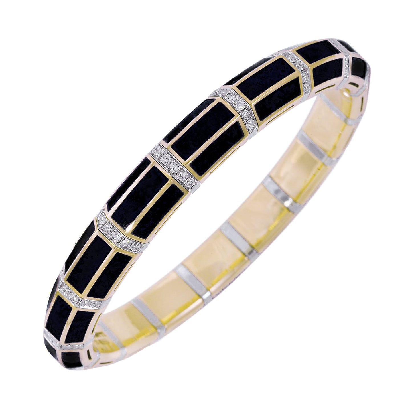 Picchiotti - Black Onyx Diamond Expandable Bracelet