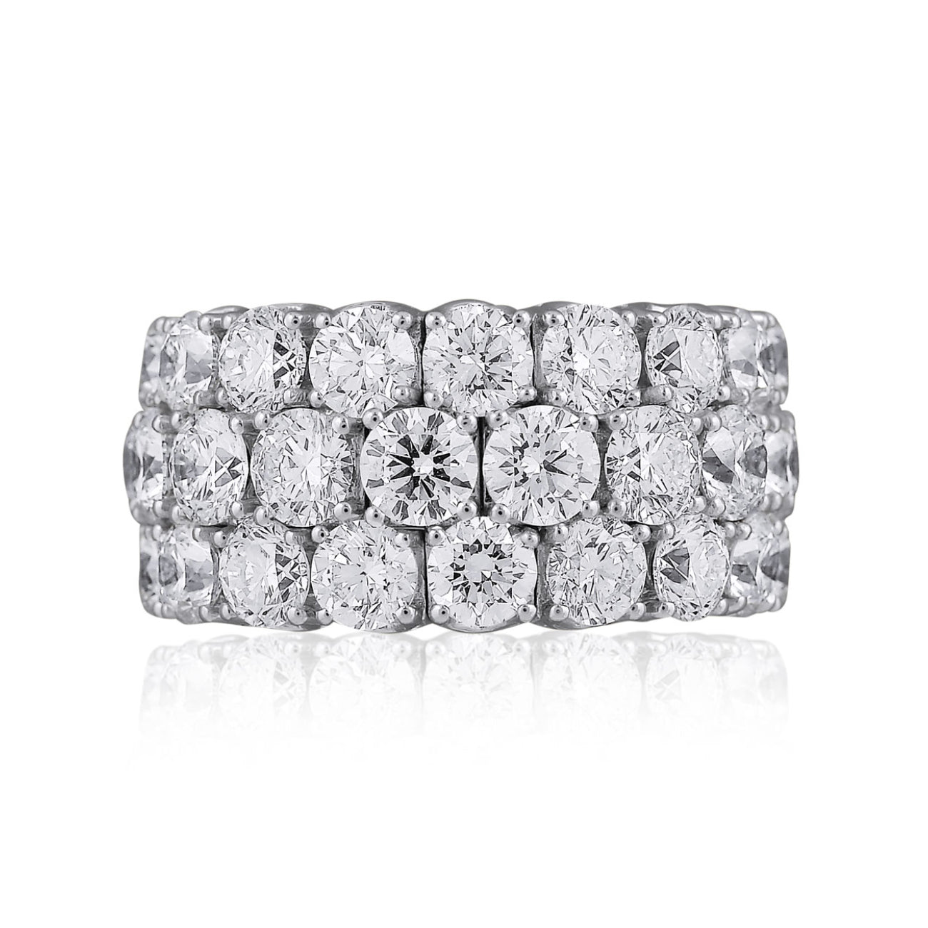 Picchiotti - Round Brilliant Diamond 3-Row Expandable Band