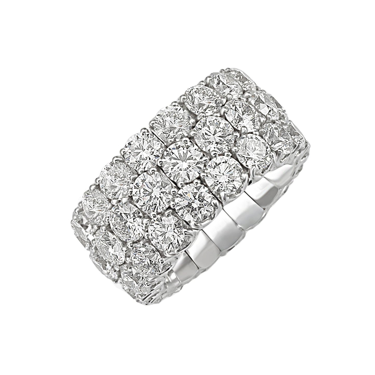 Picchiotti - Round Brilliant Diamond 3-Row Expandable Band