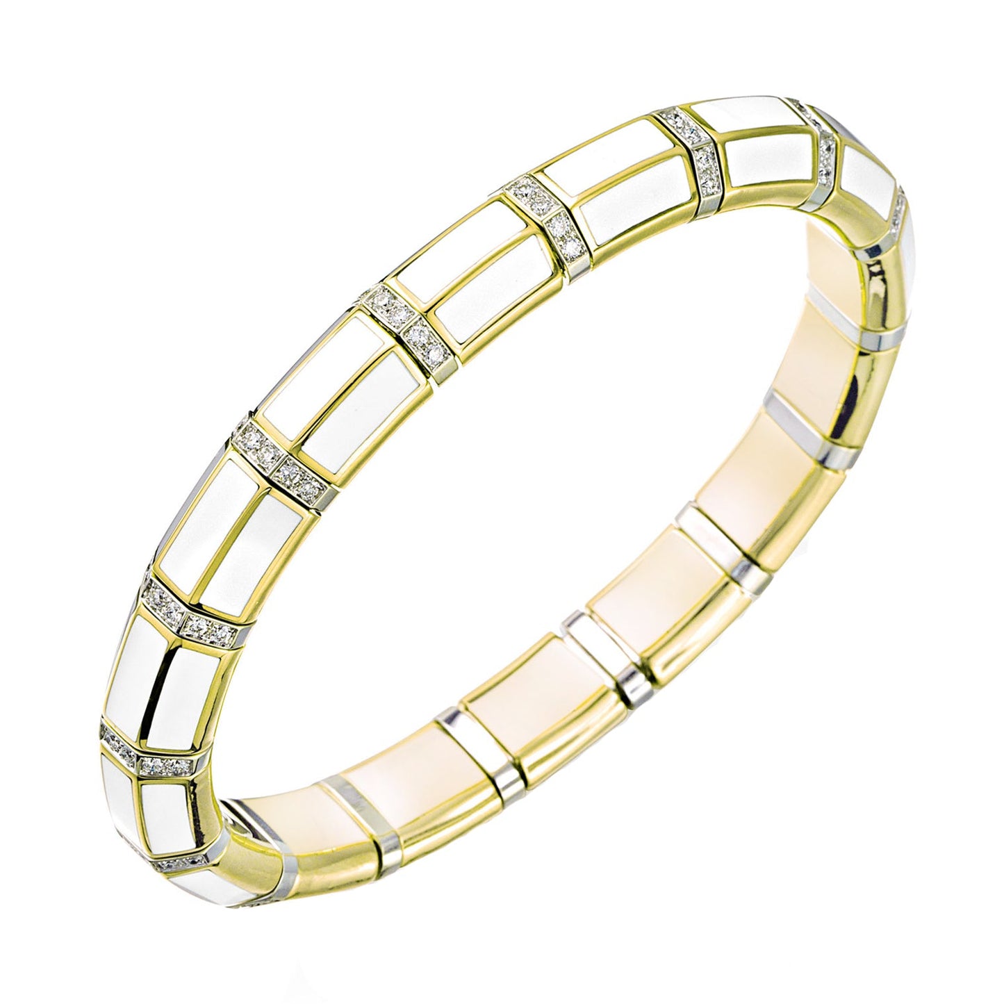 Picchiotti - White Ceramic Diamond Expandable Bracelet
