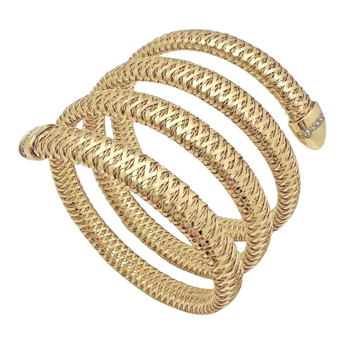 Roberto Coin - 18k Yellow Gold Diamond Primavera Coil Cuff
