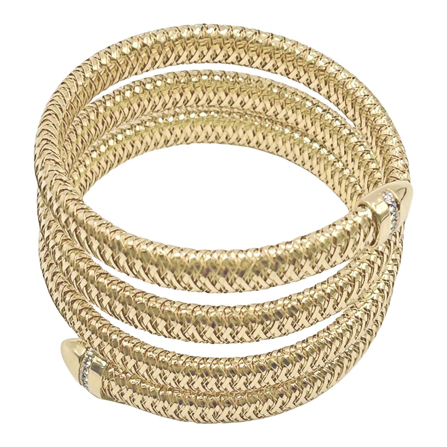 Roberto Coin - 18k Yellow Gold Diamond Primavera Coil Cuff
