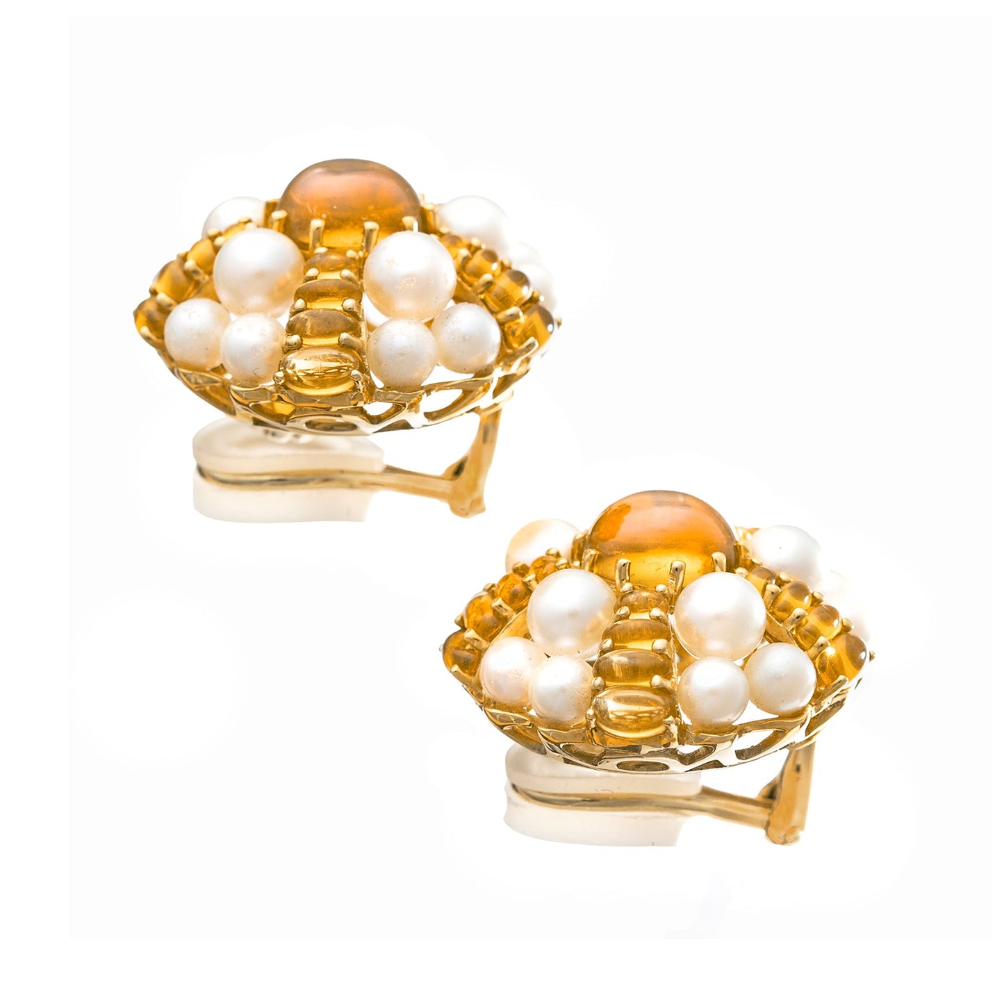 Seaman Schepps - Citrine Pearl Sea Urchin Domed Earrings