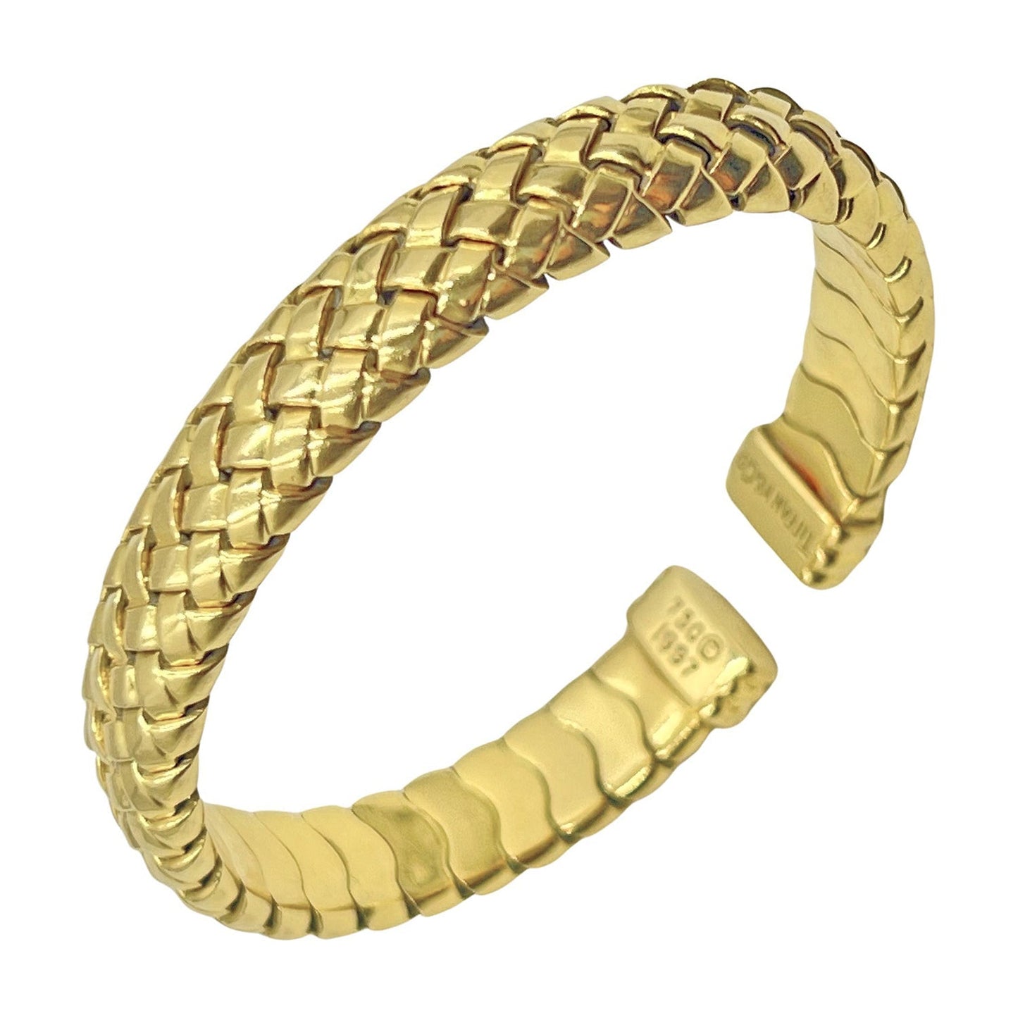 Tiffany & Co - 18k Yellow Gold Vannerie Cuff Bracelet