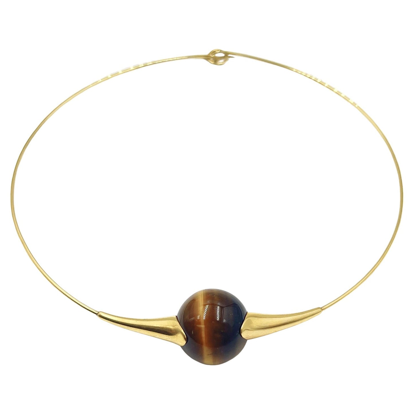 Tiffany & Co - Elsa Peretti 18k Yellow Gold Tiger Eye Collar