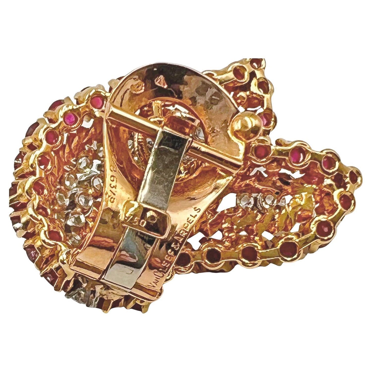 Van Cleef & Arpels - Ruby Diamond Belles Feuilles Earrings