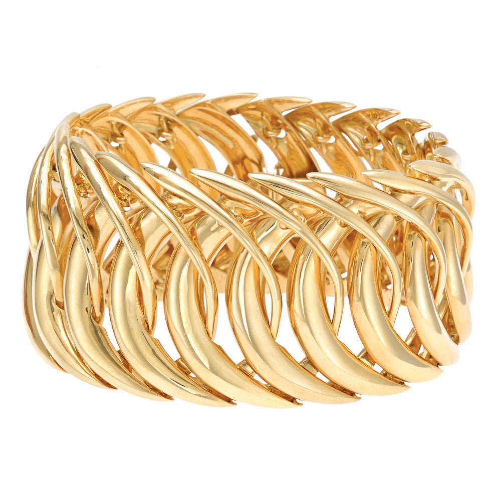 Verdura - 18k Yellow Gold Double Crescent Bracelet