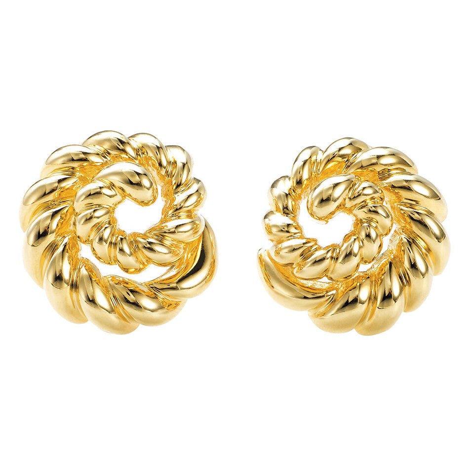 Verdura - 18k Yellow Gold Spiral Earrings