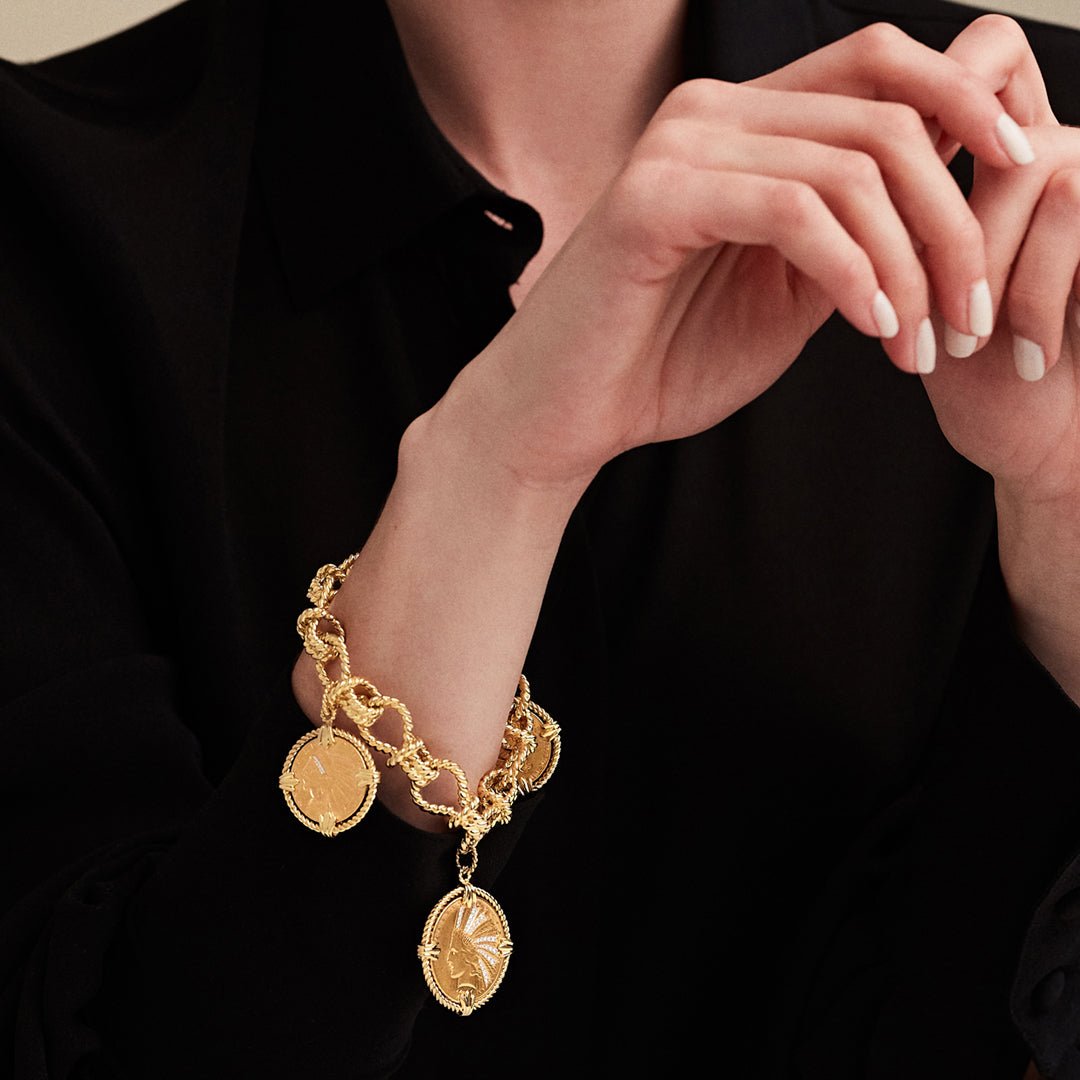 Verdura - 18k Yellow Gold "Twenty Buck" Charm Bracelet