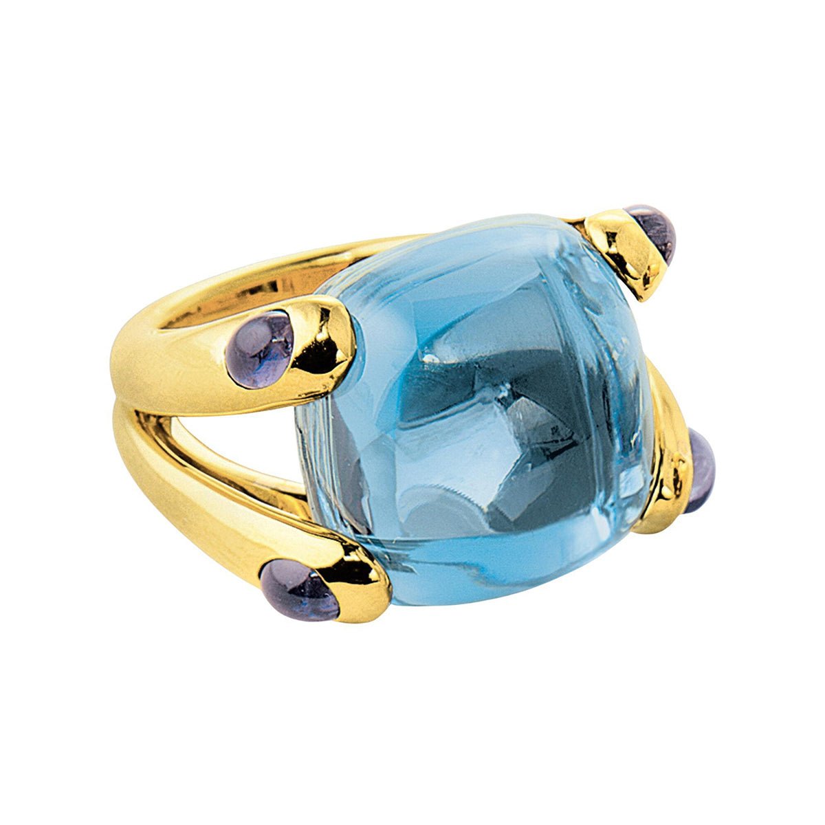 Verdura - Blue Topaz Iolite Candy Ring