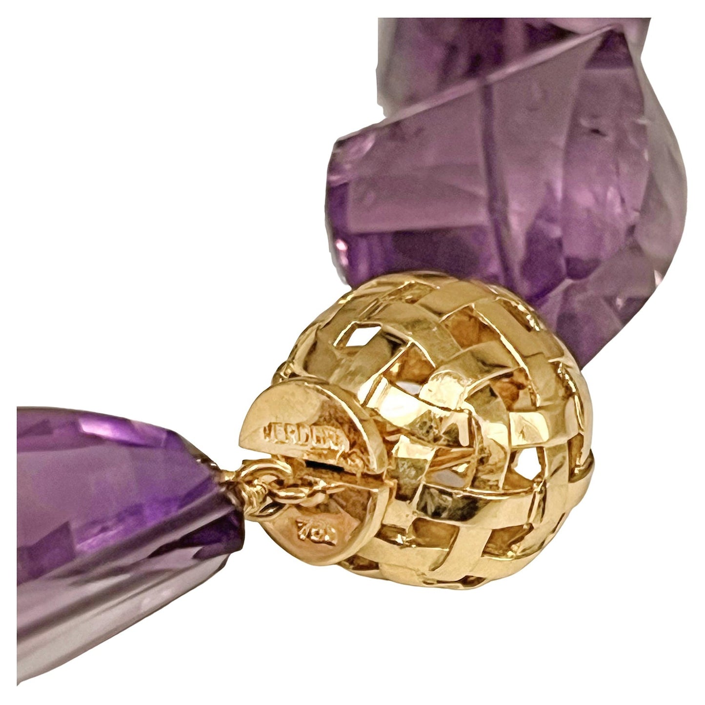 Verdura - Estate Amethyst Bead Rock Candy Long Necklace