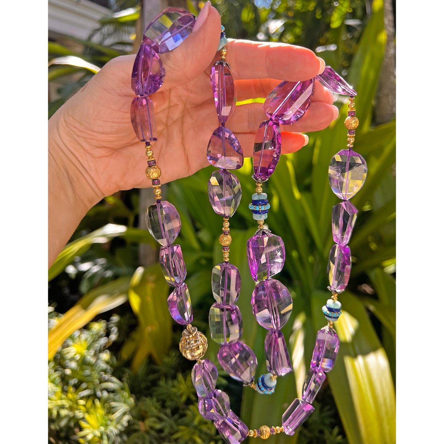 Verdura - Estate Amethyst Bead Rock Candy Long Necklace
