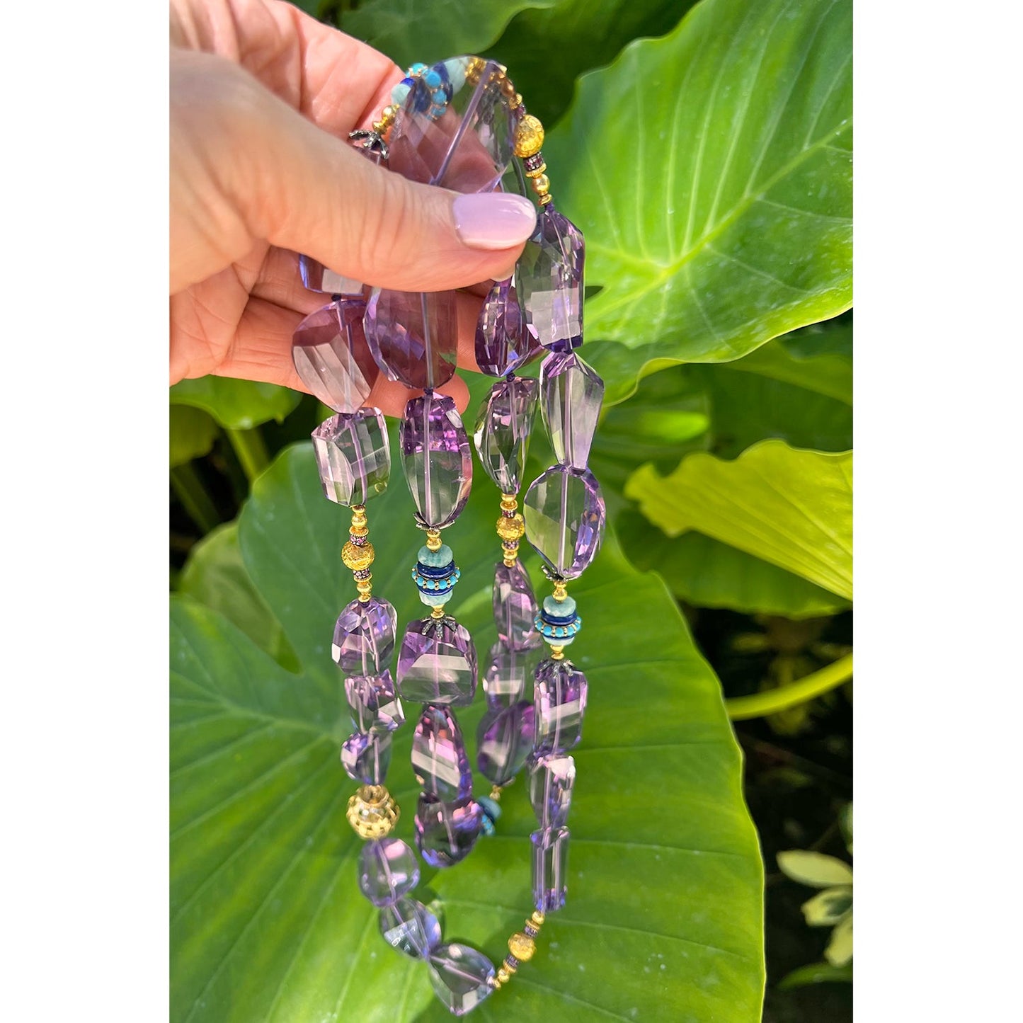 Verdura - Estate Amethyst Bead Rock Candy Long Necklace
