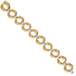 Vintage 18k Yellow Gold Diamond Circular Link Bracelet