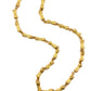 18k Yellow Gold Bamboo Link Long Necklace