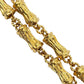 18k Yellow Gold Bamboo Link Long Necklace