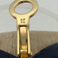 18k Gold Carved Wood Diamond Fanned Leaf Drop Earrings