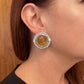 Sovereign Gold Coin Diamond Large Monete Earrings