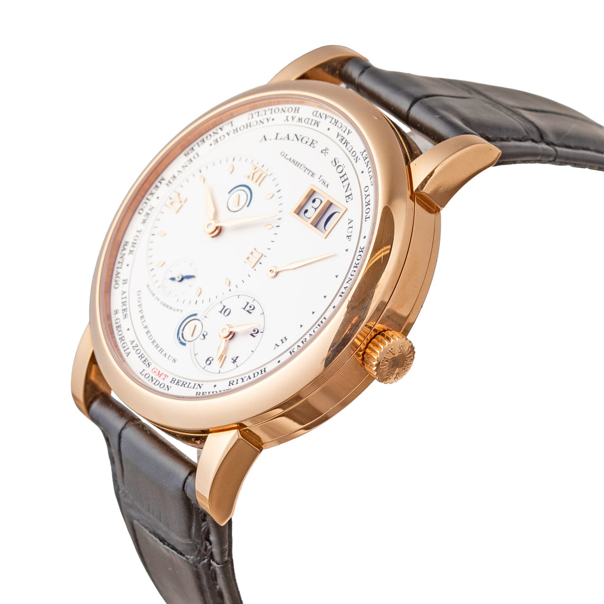 A. Lange & Sohne - Lange 1 Time Zone Pink Gold Watch (116.032)