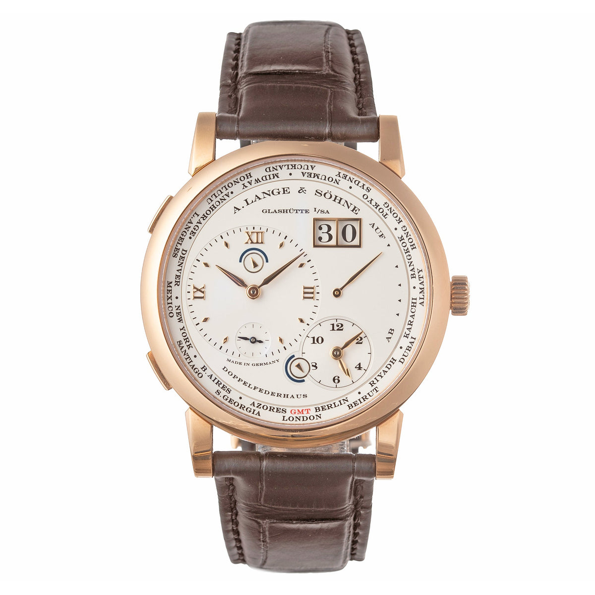 A. Lange & Sohne - Lange 1 Time Zone Pink Gold Watch (116.032)