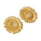 Bielka - 18k Yellow Gold Large Sunflower Earrings