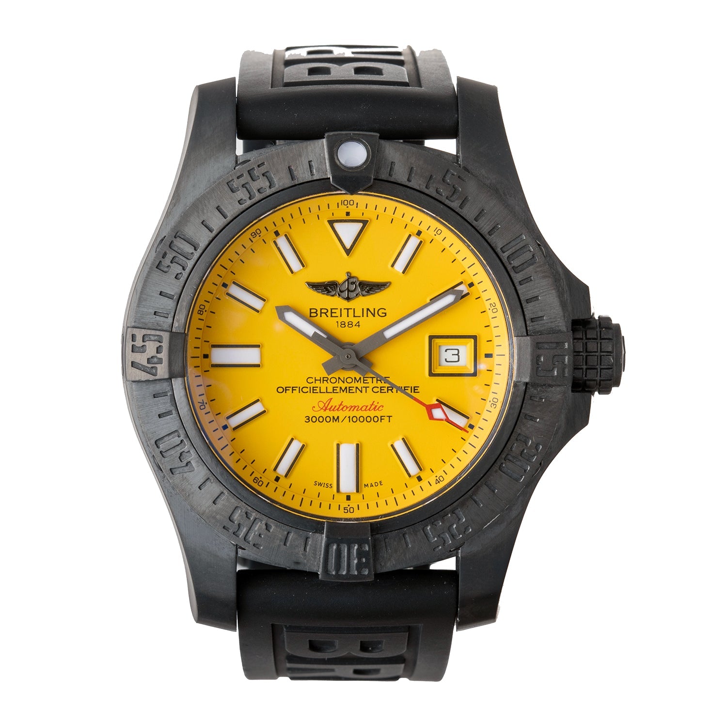 Breitling - Avenger II Seawolf Yellow Dial Black DLC (M17331)