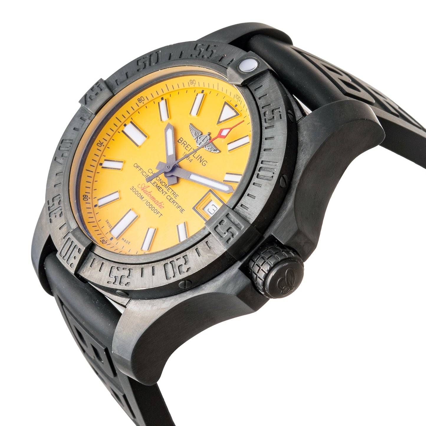 Breitling - Avenger II Seawolf Yellow Dial Black DLC (M17331)