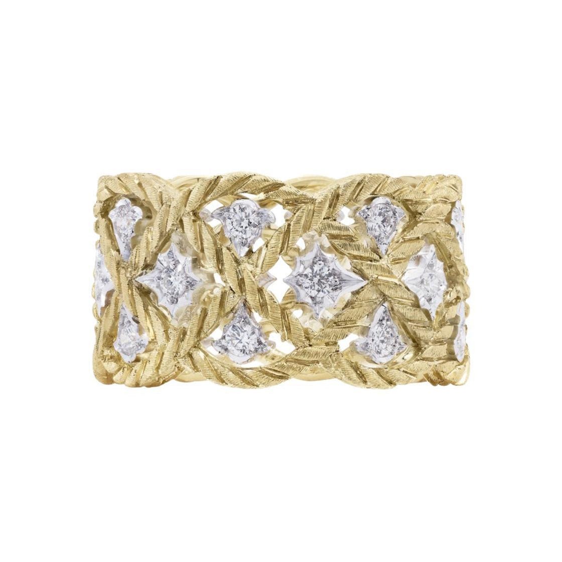 Buccellati - 18k Gold Diamond Étoilée Band Ring