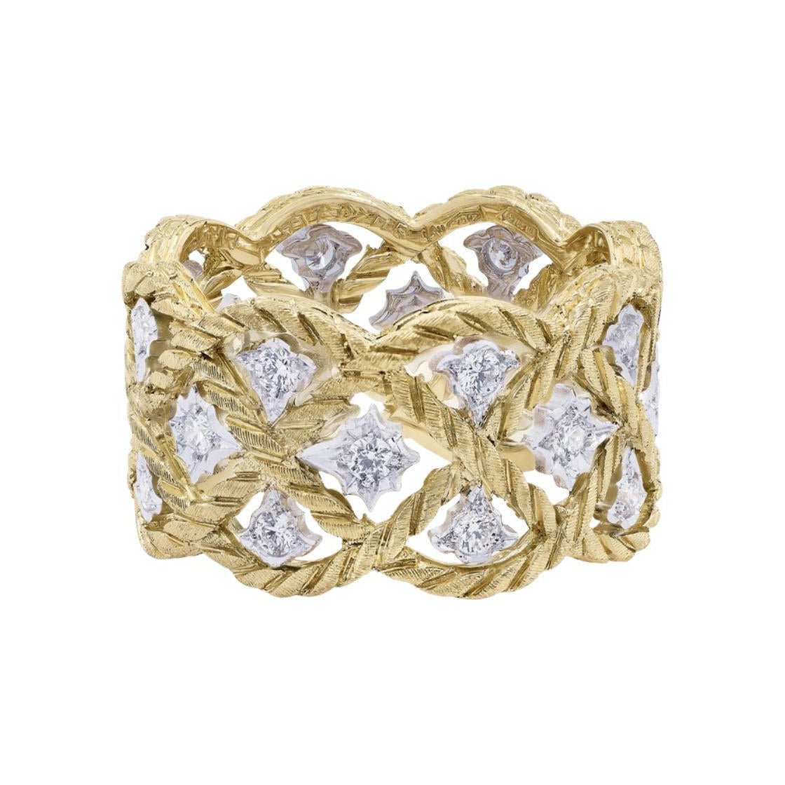 Buccellati - 18k Gold Diamond Étoilée Band Ring