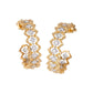 Buccellati - 18k Gold Diamond Rombi Hoop Earrings