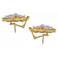 Buccellati - 18k Gold Lavender Jade Diamond Flower Earrings