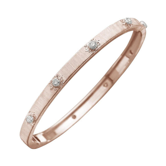 Buccellati - 18k Rose Gold Diamond Macri Bangle