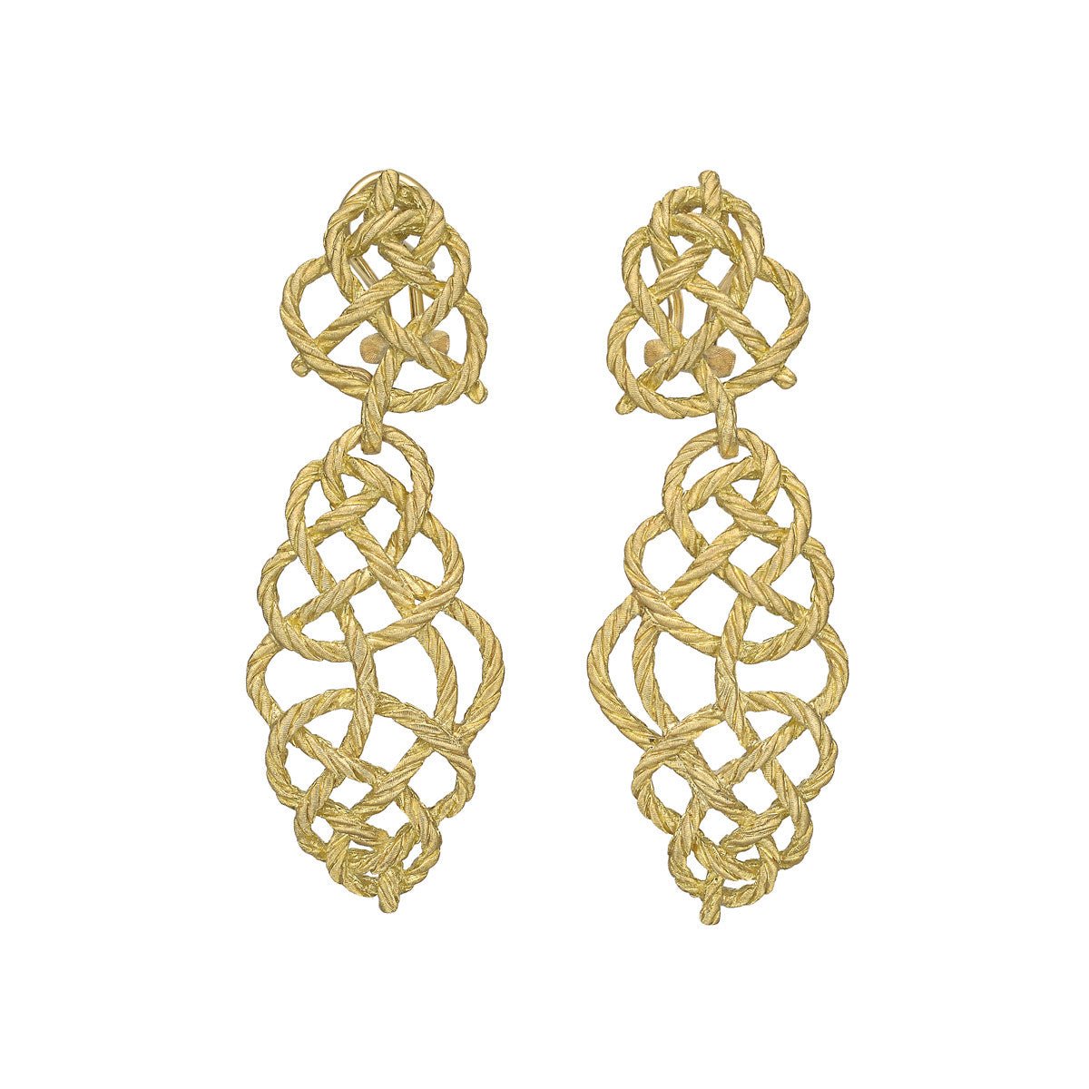 Buccellati - 18k Yellow Gold Crepe de Chine Drop Earrings