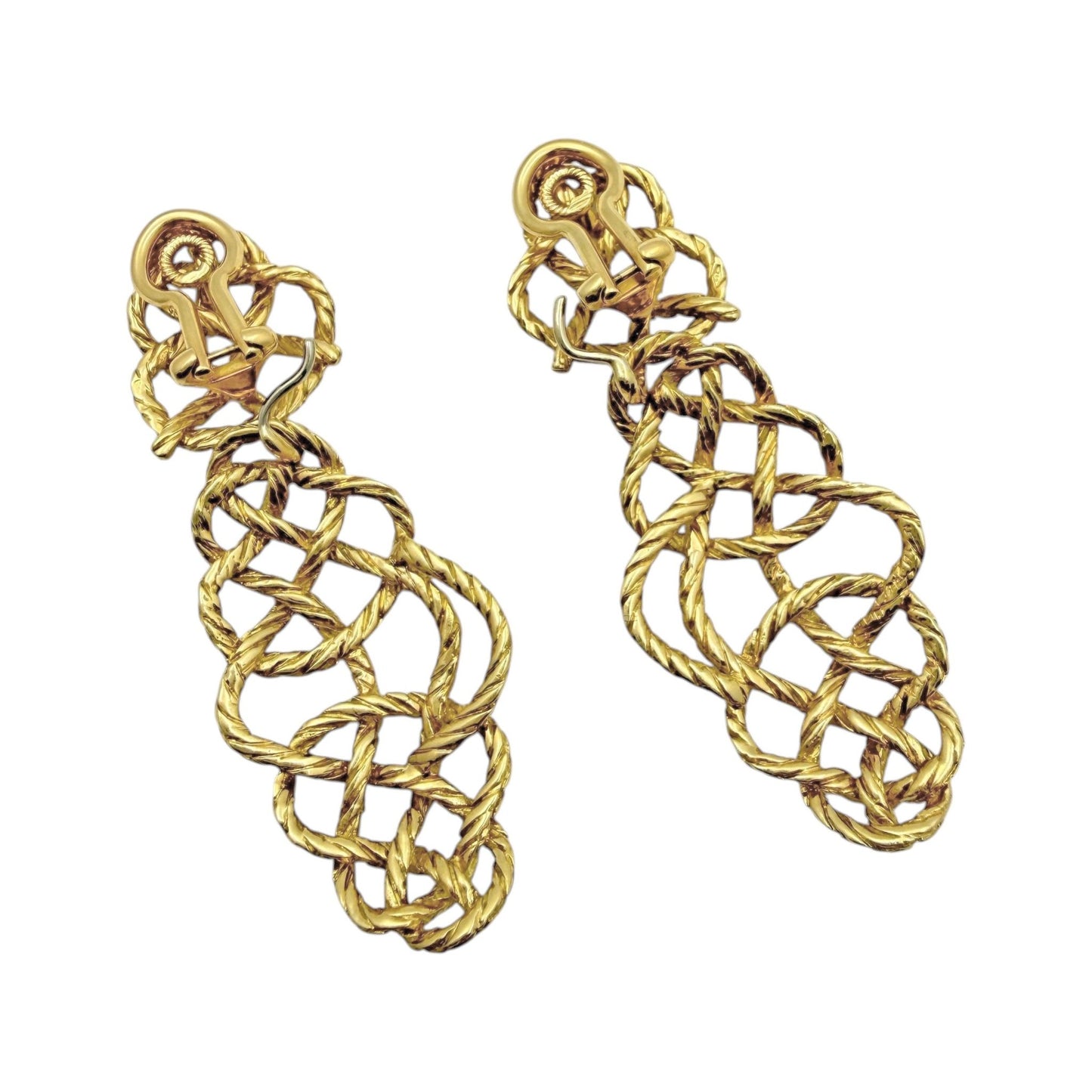 Buccellati - 18k Yellow Gold Crepe de Chine Drop Earrings