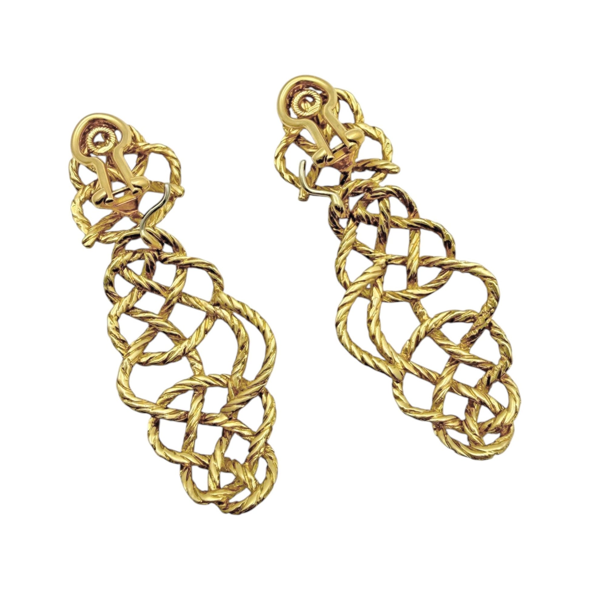 Buccellati - 18k Yellow Gold Crepe de Chine Drop Earrings