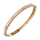 Buccellati - 18k Yellow Gold Diamond Bombé Macri Bangle