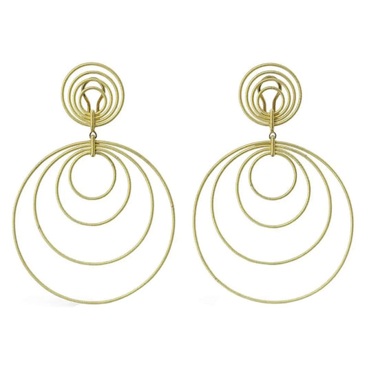 Buccellati - 18k Yellow Gold Hawaii Waikiki Circle Drop Earrings