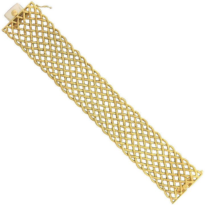 Buccellati - Estate 18k Yellow Gold Crepe de Chine Wide Bracelet