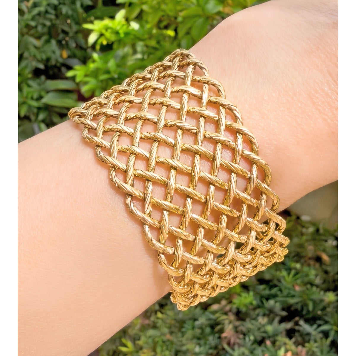 Buccellati - Estate 18k Yellow Gold Crepe de Chine Wide Bracelet